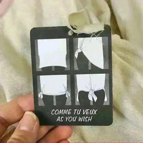 Cloth. By Design Oversized Tie Cream Sweater - Picture 11 of 11